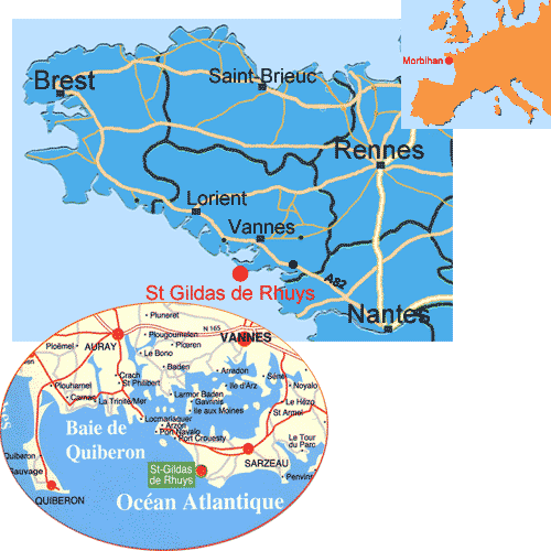 Saint-Gildas-de-Rhuys, en Presqu'île de Rhuys, sud du Golfe du Morbihan, Morbihan, Bretagne sud